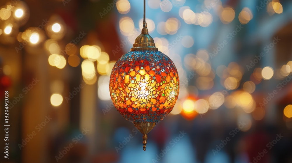 A vibrant Islamic lantern, casting a warm, ethereal glow, hangs softly in the blurred background of a Ramadan Kareem Eid celebration, evoking a sense of peace and anticipation. A vibrant Islamic lantern, casting a warm, ethereal glow, hangs softly in the blurred background of a Ramadan Kareem Eid celebration, evoking a sense of peace and anticipation.