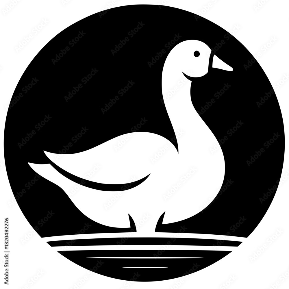Silhouette of a swan Silhouette of a swan