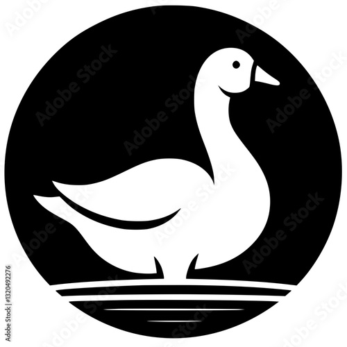 Silhouette of a swan