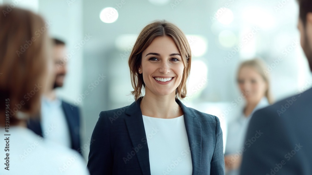 Engaging Moment in Upbeat Recruitment Scene with Candidates in Professional Environment Engaging Moment in Upbeat Recruitment Scene with Candidates in Professional Environment