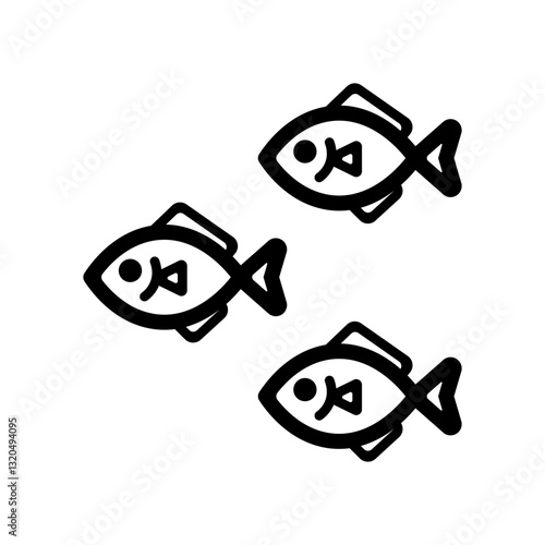 魚群のアイコンイラスト