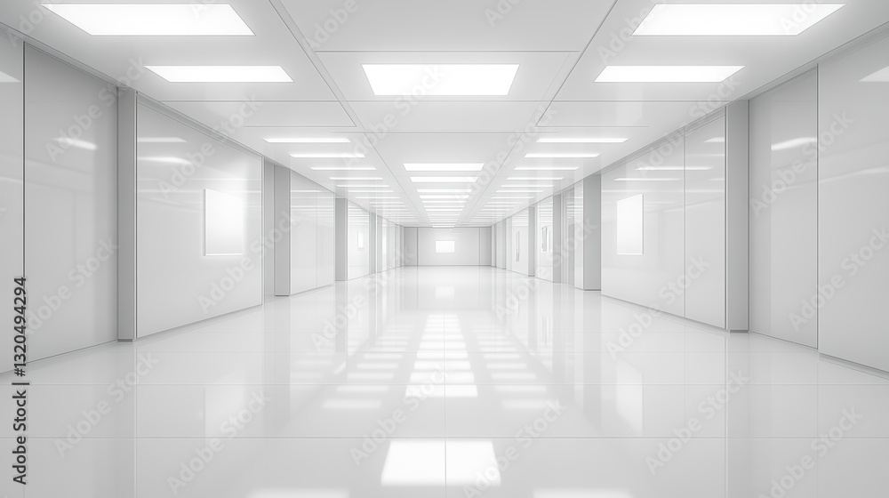 A minimalist white office interior, its surfaces sleek and modern, bathed in soft, natural light, creating a sense of tranquility and professionalism, perfect as a backdrop for presentations or A minimalist white office interior, its surfaces sleek and modern, bathed in soft, natural light, creating a sense of tranquility and professionalism, perfect as a backdrop for presentations or