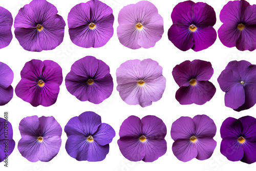 Wallpaper Mural A Spectrum of Purple Pansies Torontodigital.ca