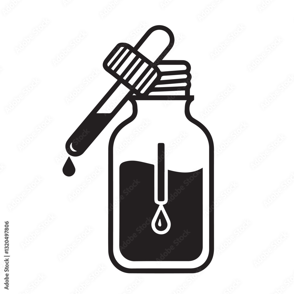 Obraz premium Homeopathy bottle vector