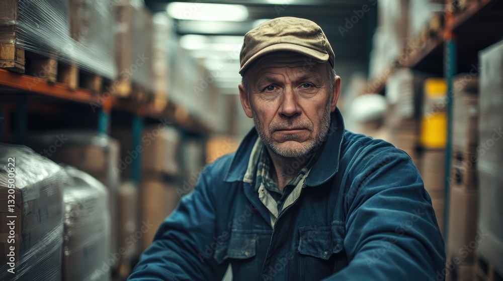 A burly male warehouse worker, clad in a uniform of faded blue and a worn cap, navigated a pallet truck down a narrow aisle, his face etched with the dedication of a man who understood the importance A burly male warehouse worker, clad in a uniform of faded blue and a worn cap, navigated a pallet truck down a narrow aisle, his face etched with the dedication of a man who understood the importance