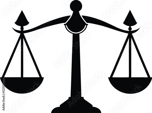 scales silhouette vector design. Justice Scale Clipart, Scales of Justice Weight Icon Vector 