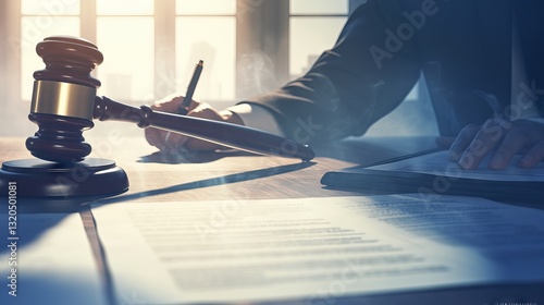 Obraz na płótnie Businessman and lawyer discussing contract document, negotiating terms and signing agreement for legal business partnership concept w salonie