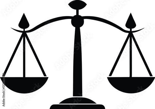 scales silhouette vector design. Justice Scale Clipart, Scales of Justice Weight Icon Vector 