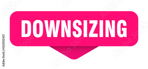 downsizing sticker. downsizing sign on transparent background