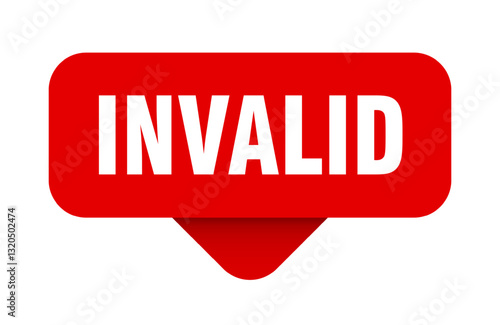 invalid sticker. invalid sign on transparent background