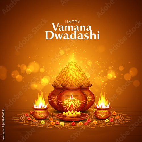 Happy Vamana Dwadashi Illus...