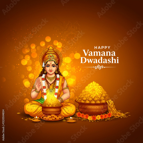 Happy Vamana Dwadashi Illus...
