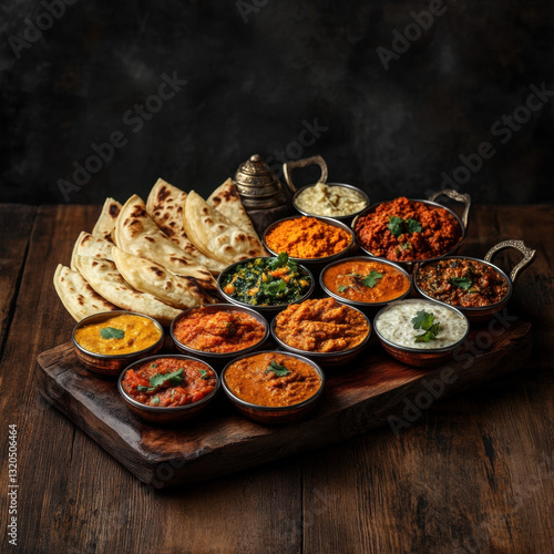 Exquisite platter of indian food showcasing various traditional dishes perfect for catering and celebrations