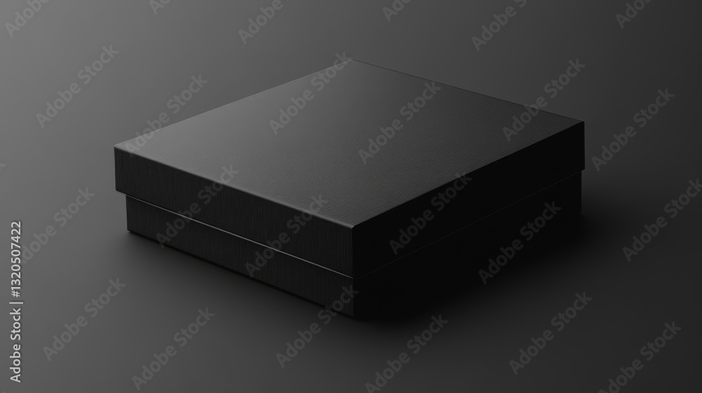 Black cardboard box mockup Black cardboard box mockup