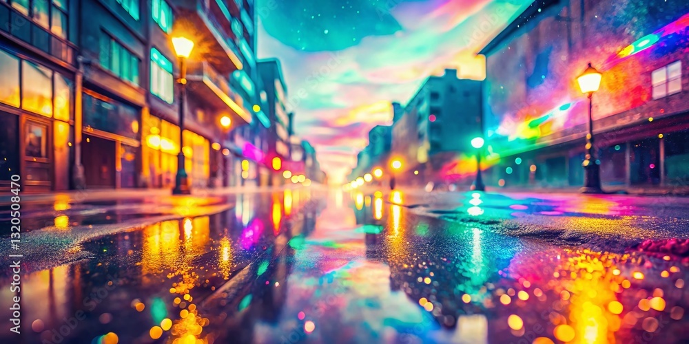 Fototapeta premium Abstract Pastel Holographic Blurred Background Texture - Urban Exploration Photography