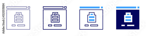 Order tracking​ icon in 4 different styles. Thin Line, Line, Bold Line, Duotone. Duotone style. Editable stroke