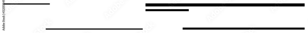 Horizontal black straight lines arranged with uneven spacing and varied lengths. Ideal for design minimalism, structure, alignment, abstraction, organization, simplicity, frameworks. Modern flat Horizontal black straight lines arranged with uneven spacing and varied lengths. Ideal for design minimalism, structure, alignment, abstraction, organization, simplicity, frameworks. Modern flat