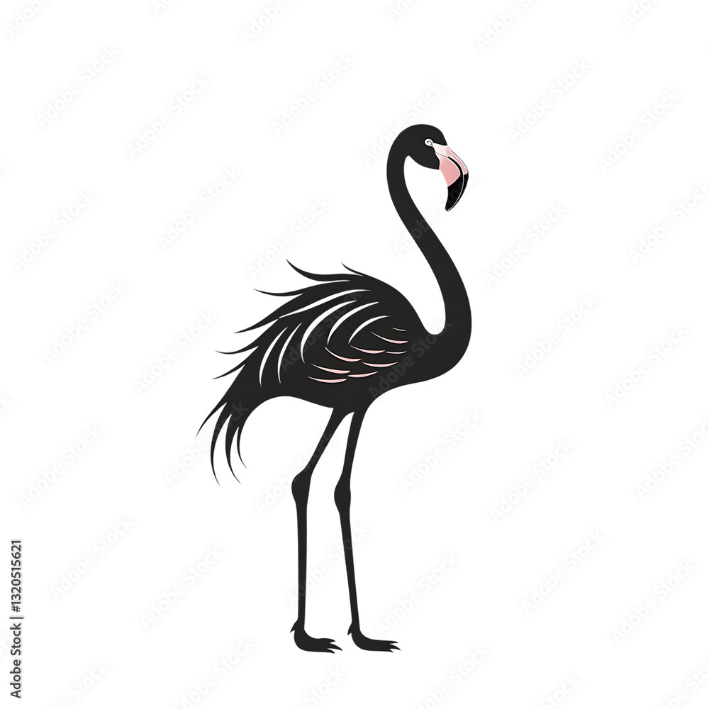 Fototapeta premium vector illustration of a flamingo
