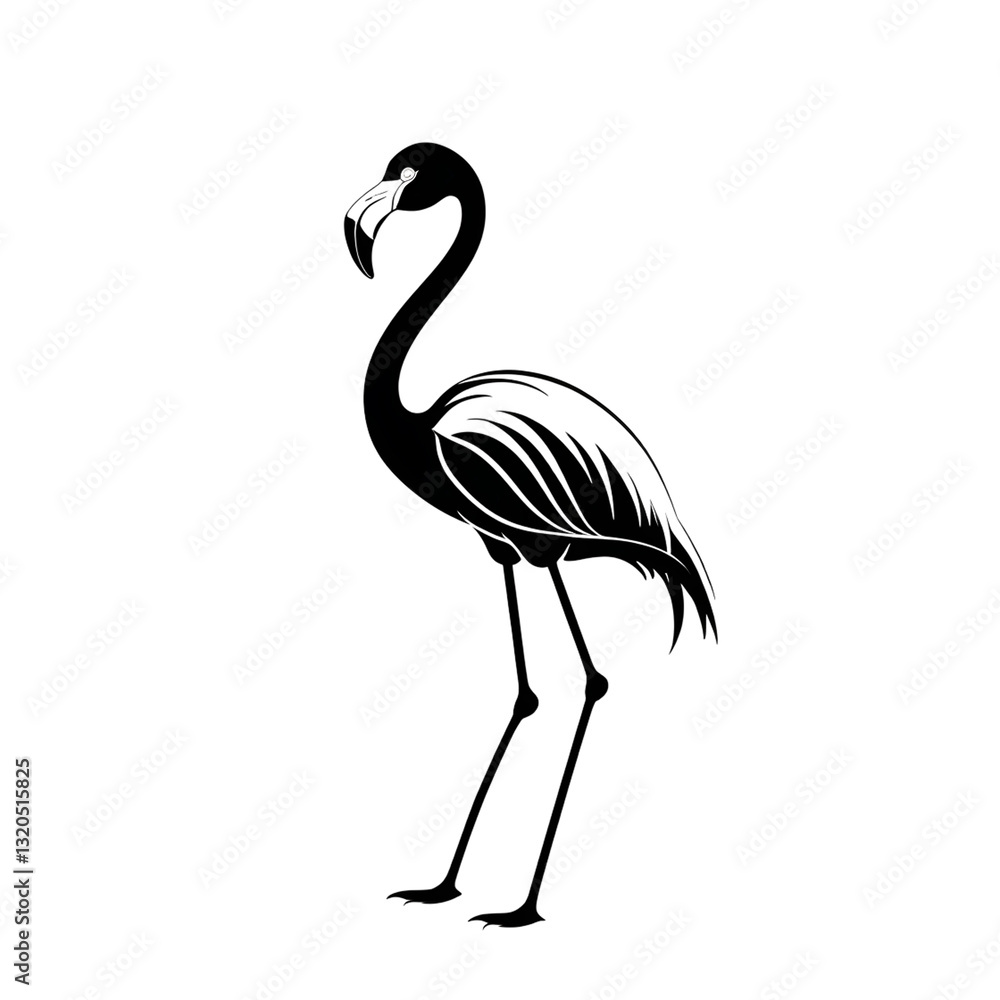 Obraz premium vector illustration of a flamingo