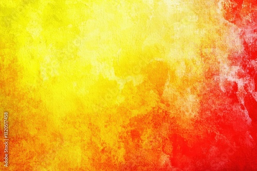 Abstract Gradient Background of Yellow and Red Hues with Soft Textures, Bright abstract yellow orange red background. Toned rough surface texture. Colorful background with space for design.