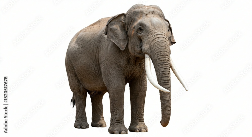 Fototapeta premium Majestic Asian Elephant: A Serene Portrait