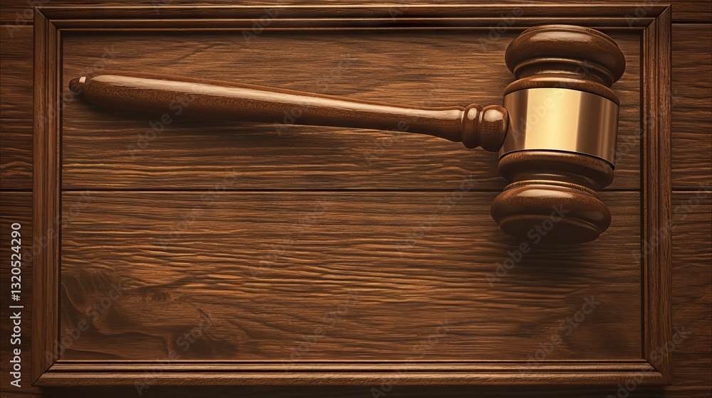 Wooden house model with gavel and key on wood surface representing foreclosure, bankruptcy, and real estate financial issues