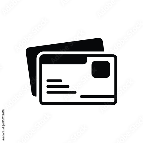 Black solid icon for letter