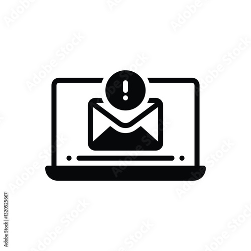 Black solid icon for spam