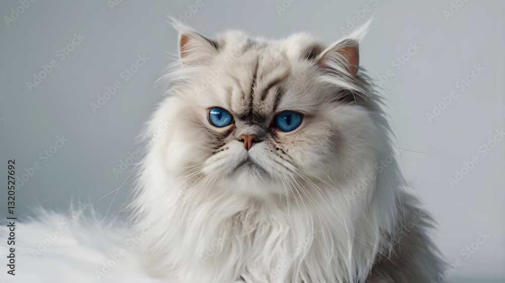 portrait of a white persian cat portrait of a white persian cat