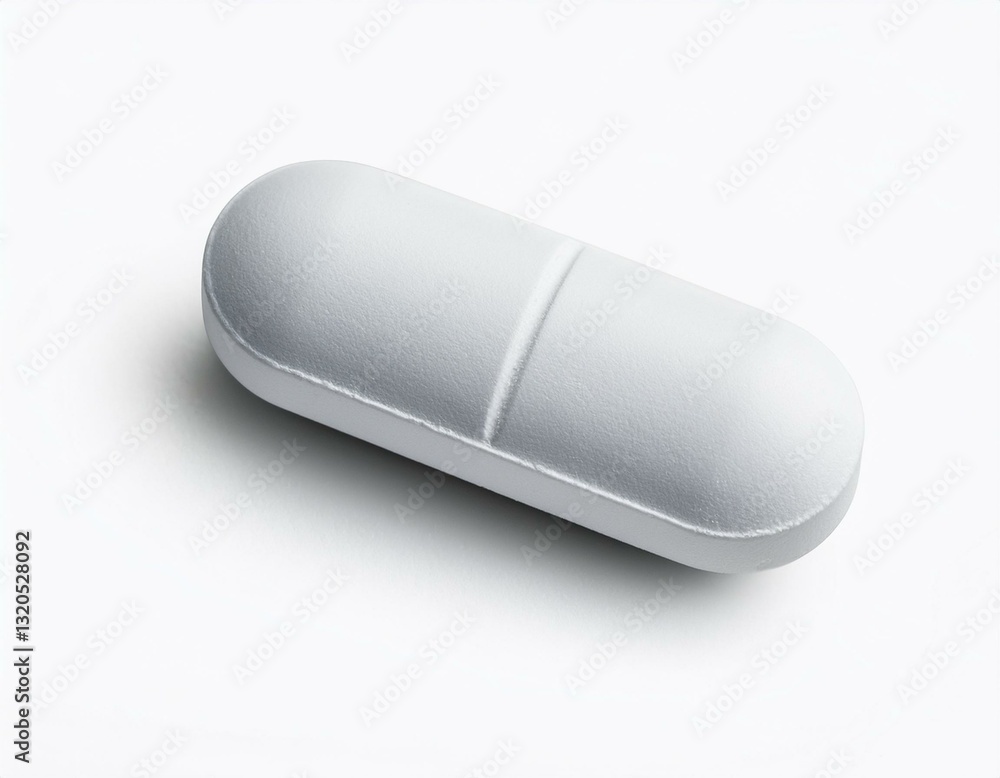 a white pill is sitting on a white background a white pill is sitting on a white background