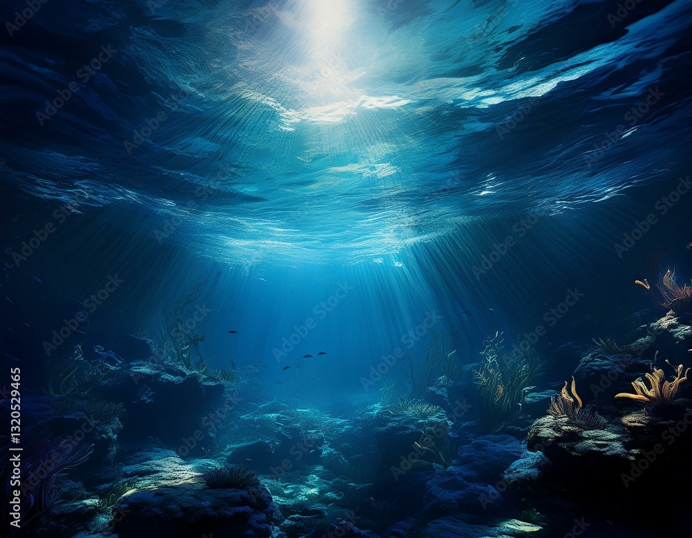 © Miguel - aquatic abyss dark blue ocean depths seen from underwater perspective abstract seascape photo © Miguel - aquatic abyss dark blue ocean depths seen from underwater perspective abstract seascape photo