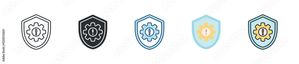 Risk Management Icon Set Multiple Style Collection Risk Management Icon Set Multiple Style Collection