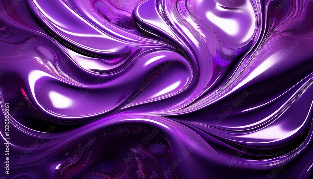 Obraz premium fluid metallic purple background