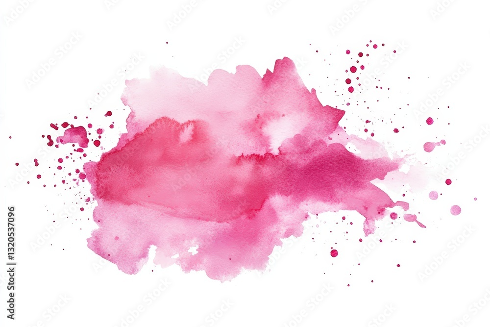 Abstract Pink Watercolor Splash on White Background Featuring Vivid Hues and Organic Shapes Perfect for Backgrounds and Creative Projects Abstract Pink Watercolor Splash on White Background Featuring Vivid Hues and Organic Shapes Perfect for Backgrounds and Creative Projects