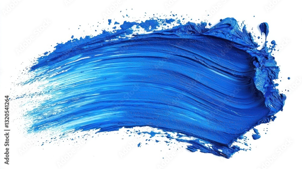 A Swatch of Blue Paint Displayed Against a White Background A Swatch of Blue Paint Displayed Against a White Background