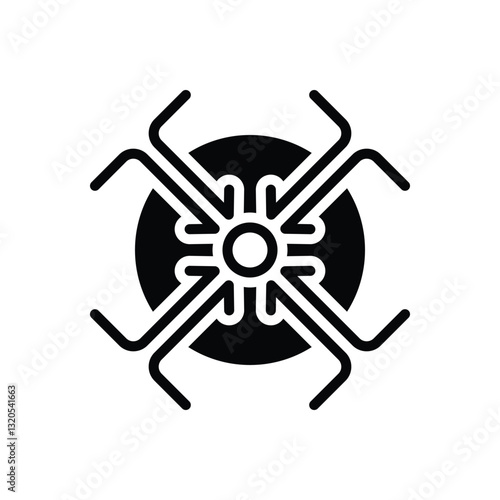 Black solid icon for join