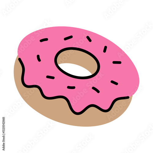 Colorful Pink Donut