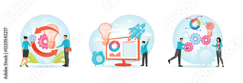 Process integrating innovation. Project implementation and initiation. Develop ideas and concepts.