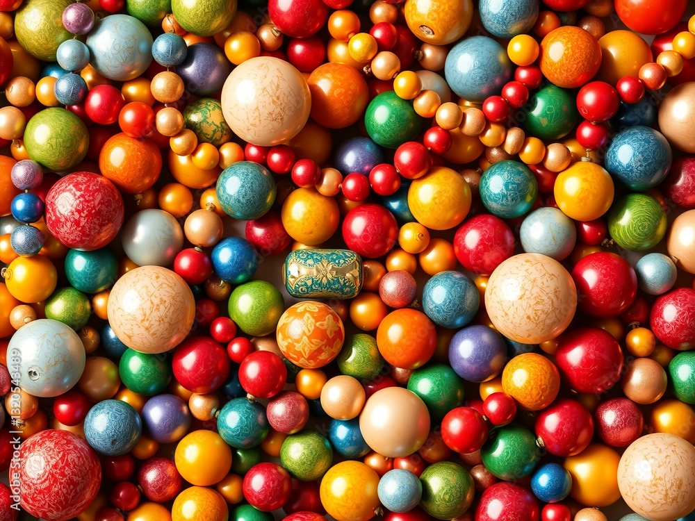 Colorful bunch of balls displaying a variety of vibrant colors and textures in a playful arrangement Colorful bunch of balls displaying a variety of vibrant colors and textures in a playful arrangement
