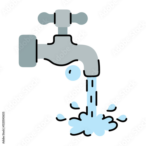 Water Tap Illustration