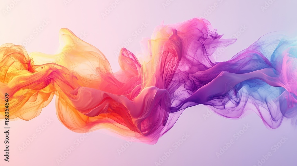 Fototapeta premium Dynamic color flow abstract art digital artwork vivid environment close-up view energy concept