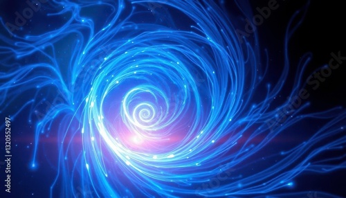 Swirling blue energy vortex, glowing runes pulsate within, bright, vibrant