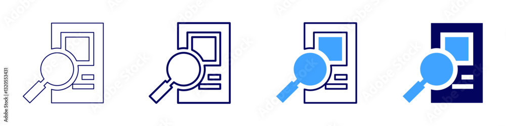 Job performance​ icon in 4 different styles. Thin Line, Line, Bold Line, Duotone. Duotone style. Editable stroke