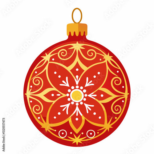 ornament with intricate glitter patterns