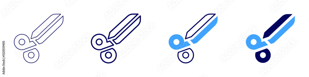 Scissors kit icon in 4 different styles. Thin Line, Line, Bold Line, Duotone. Duotone style. Editable stroke Scissors kit icon in 4 different styles. Thin Line, Line, Bold Line, Duotone. Duotone style. Editable stroke