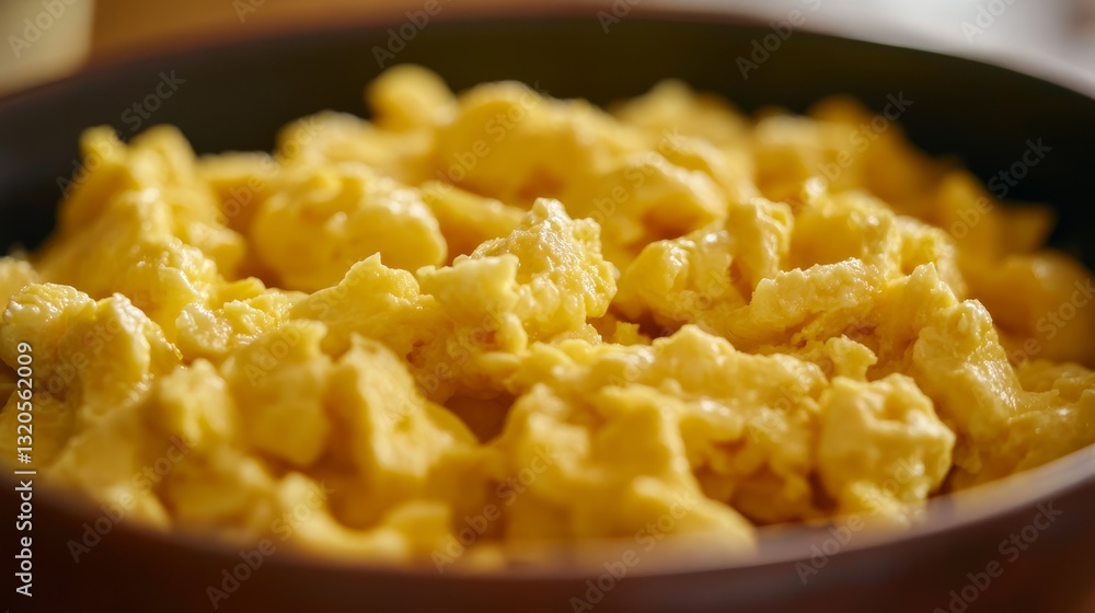 Scrambled eggs breakfast close-up. Premium food photo Scrambled eggs breakfast close-up. Premium food photo