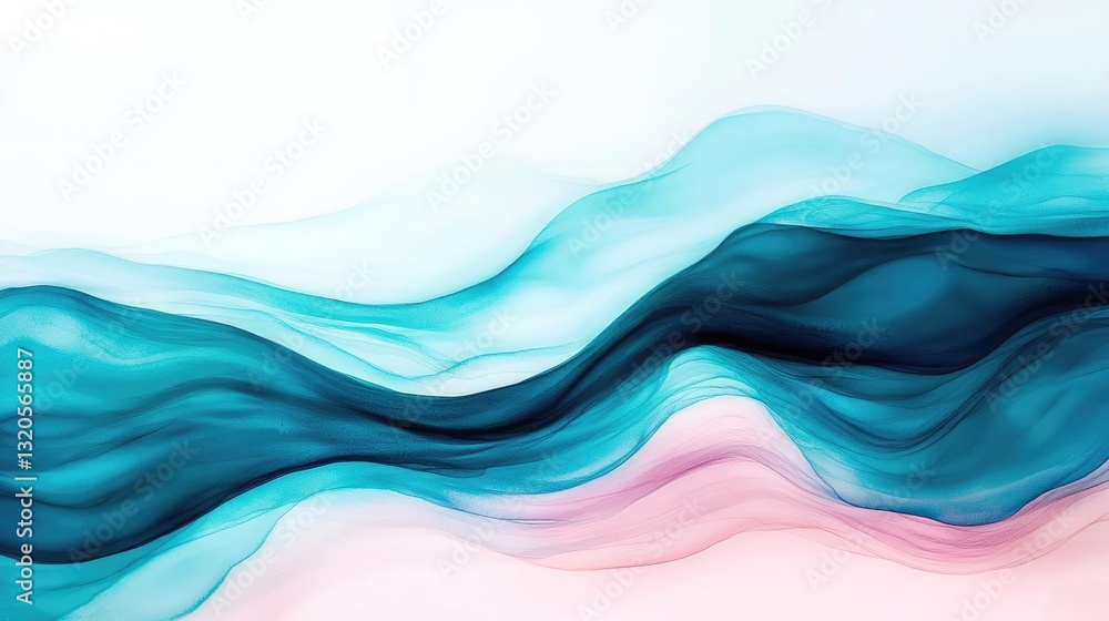 Abstract concept art background idea. Abstract waves of blue and pink create a serene and calming visual experience. Abstract concept art background idea. Abstract waves of blue and pink create a serene and calming visual experience.