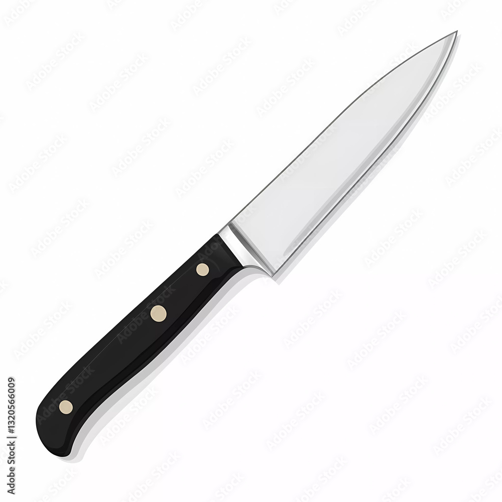 Sharp Kitchen Knife with Black Handle – Professional Chef’s Cutting Tool Sharp Kitchen Knife with Black Handle – Professional Chef’s Cutting Tool