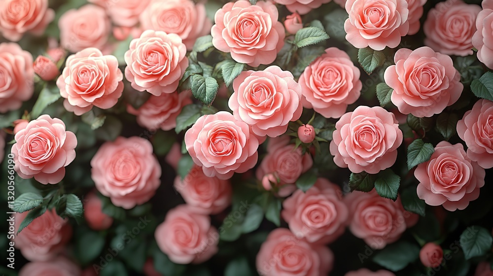 Beautiful pink roses create a floral background for Valentine's, Mother's Day, or any spring celebration of love. Beautiful pink roses create a floral background for Valentine's, Mother's Day, or any spring celebration of love.