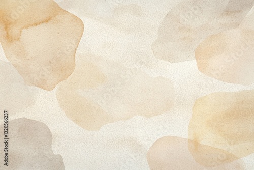 Soft Beige Watercolor Background in Neutral Tones ,Abstract beige watercolor painting with grunge brush in earth tone color, watercolor paper texture background,Scratched bright red paint